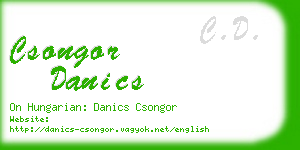 csongor danics business card